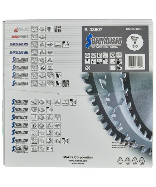 MAKITA list kružne pile za sendvič panele B-33607, 355 x 30 mm, 80 zuba