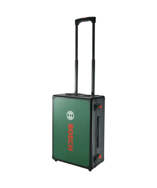 Bosch set ručnog alata u koferu na kotačima s ovjesom i ručicom za nošenje.