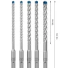 BOSCH 5-dijelni set EXPERT SDS-plus-7X svrdla za beton 6-10 mm BOSCH 5 dijelni set EXPERT SDS plus 7X svrdla za beton 6 10 mm 1