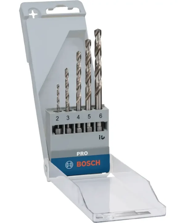 Bosch Pro Metal HSS-G set svrdla za metal u kućištu s oznakama 2-6 mm.