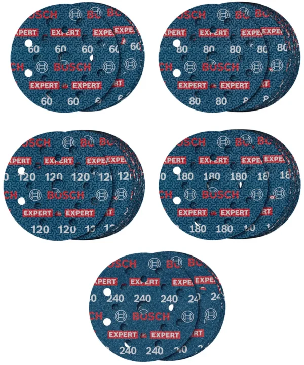 BOSCH 55-dijelni set brusnog papira na čičak EXPERT O780 125 mm