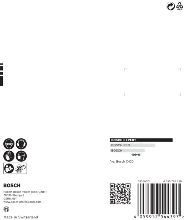 BOSCH 6-dijelni set brusnog papira s više rupa za ekscentričnu brusilicu EXPERT C470 125 mm