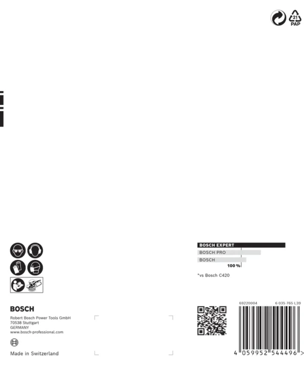 BOSCH 6-dijelni set brusnog papira s više rupa za ekscentričnu brusilicu EXPERT C470 150 mm
