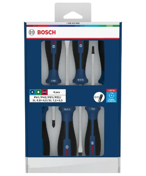 BOSCH 6-dijelni set odvijača PH, PZ i SL