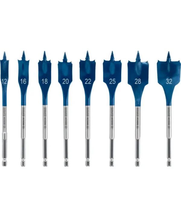 Bosch 12-32 mm plosnata svrdla za drvo EXPERT set.