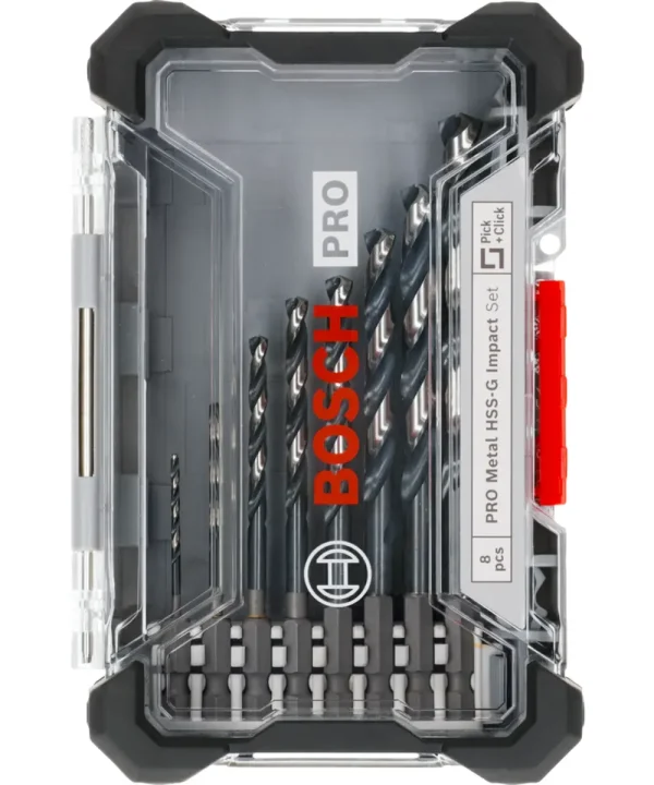 Bosch PRO Metal HSS-G set svrdla za metal u kutiji, 2-10 mm, 8 komada.