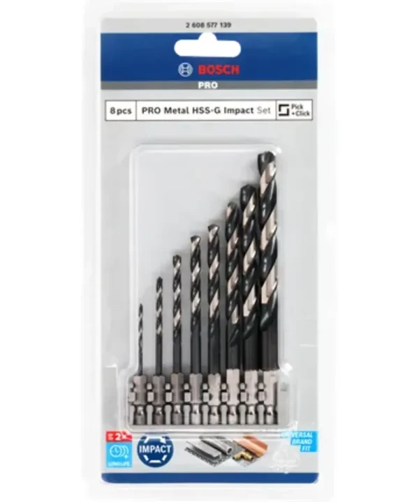 Bosch PRO metal HSS-G set svrdla za metal 2–10 mm u kutiji.