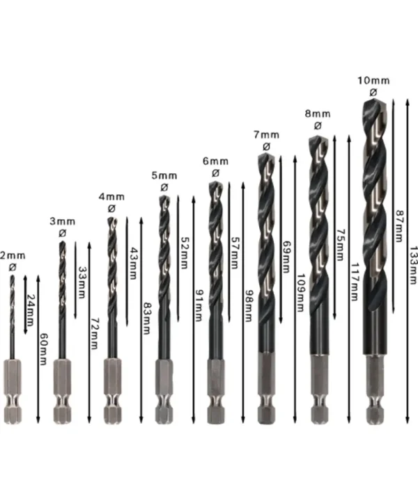 Set svrdla za metal PRO Metal HSS-G 2-10 mm uz BOSCH alat.