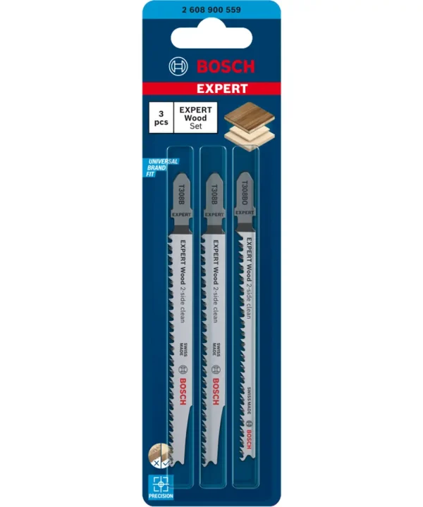 Bosch Expert 3-dijelni set listova za ubodnu pilu za drvo.