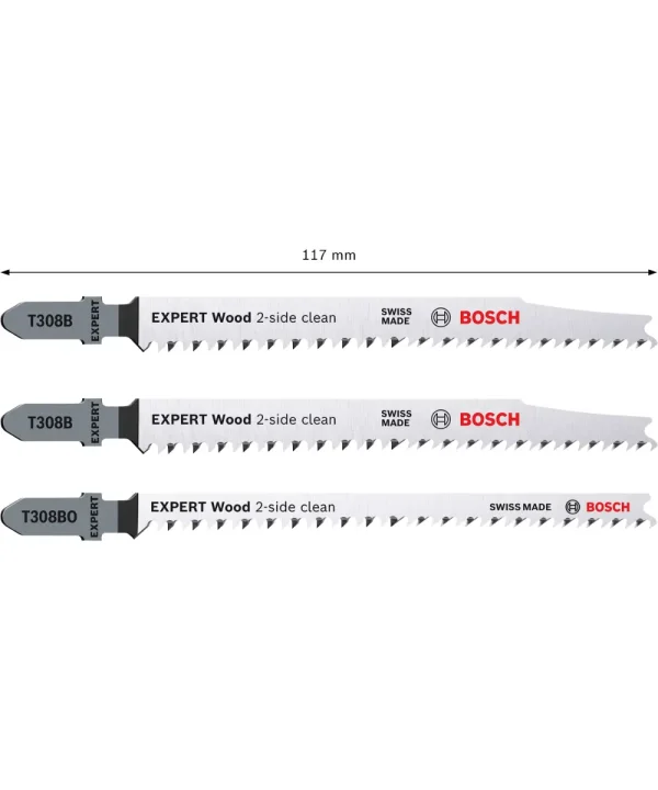 BOSCH T308B lista za ubodnu pilu Expert Wood 2-sidna čistа lista, 117 mm.