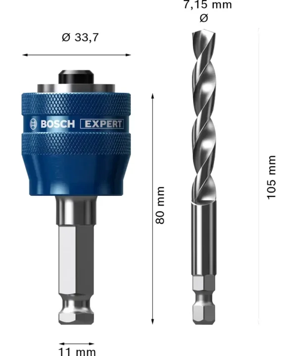 BOSCH Expert adapter za krune Power Change Plus sa svrdlom za centriranje, alat za bušenje i centriranje.