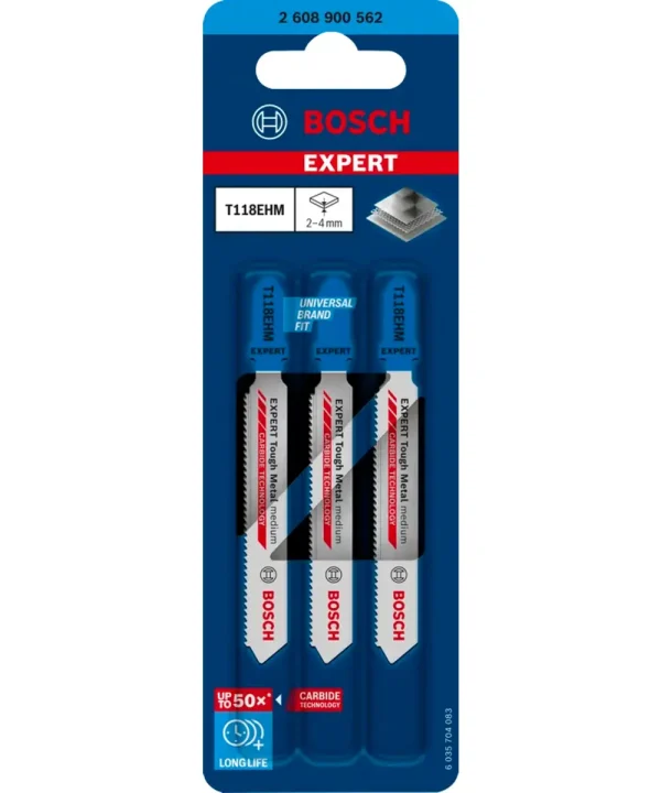 Bosch Expert T118EHM set za rezanje inoxa i limova, universal brand fit, Carbide Technology.