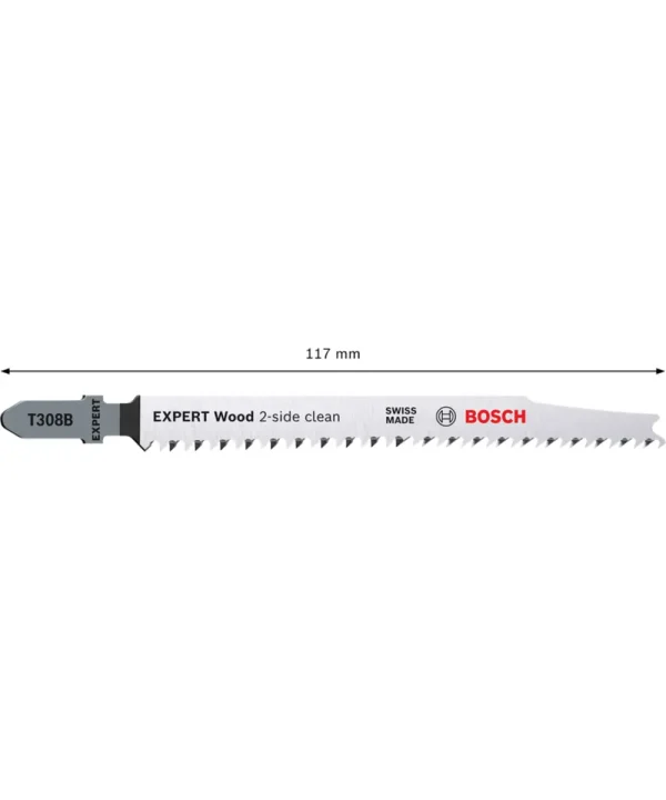 Kosi list za drvo Bosch T308B Expert Wood, 117 mm, sveobuhvatno oštren zub.