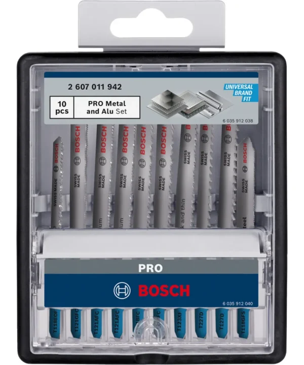 Set listova za ubodnu pilu Bosch Pro Metal i Alu, 10 komada.