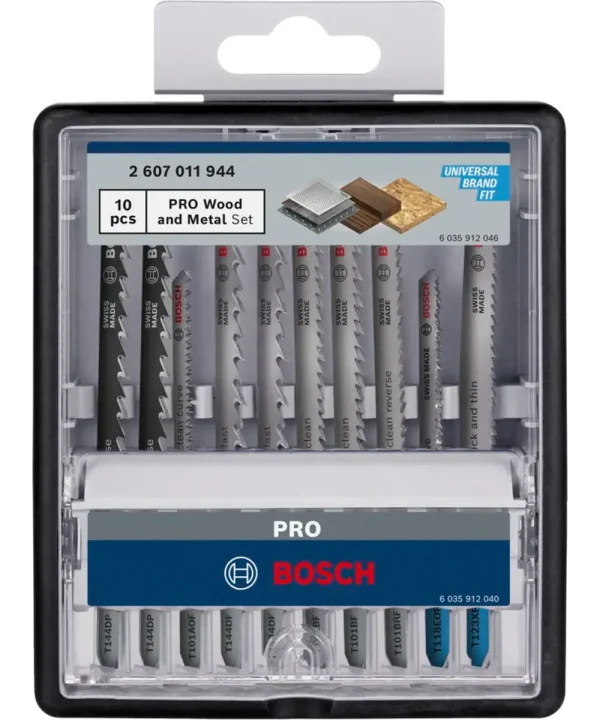 Bosch PRO 10-dijelni set listova za ubodnu pilu za drvo i metal - pažljivo izrezani listovi.