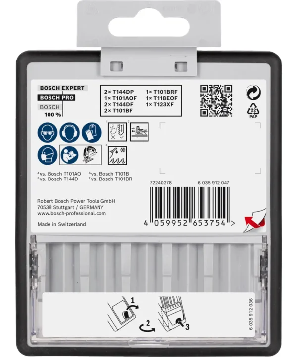 Bosch Expert Pro 10-dijelni set listova za ubodnu pilu za drvo i lim.