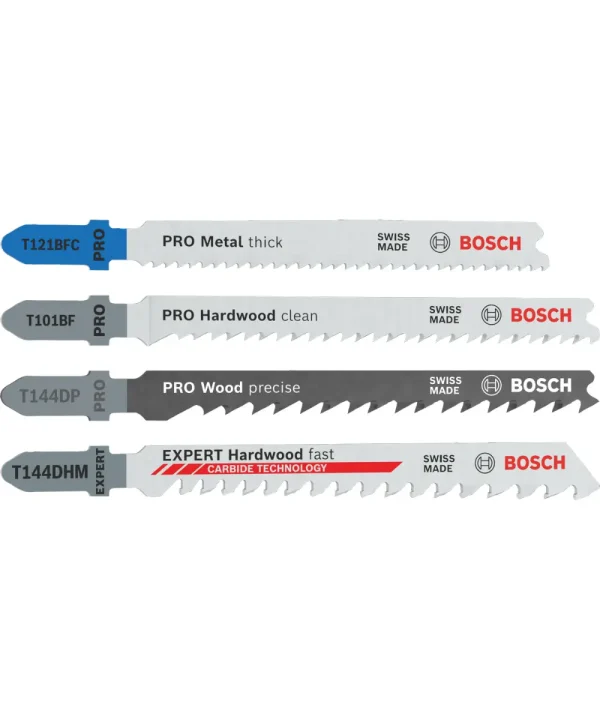 Bosch PRO set lista za ubodnu pilu različite vrste i oblikovanja.