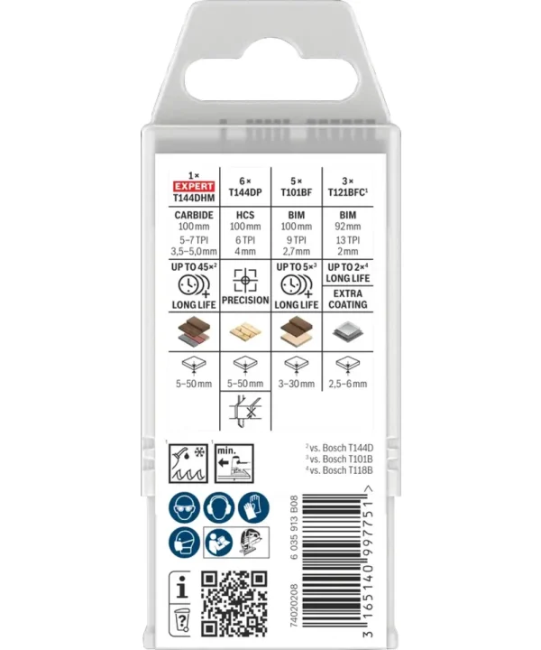 Bosch T144DHM set listova za ubodnu pilu za drvo i metal.