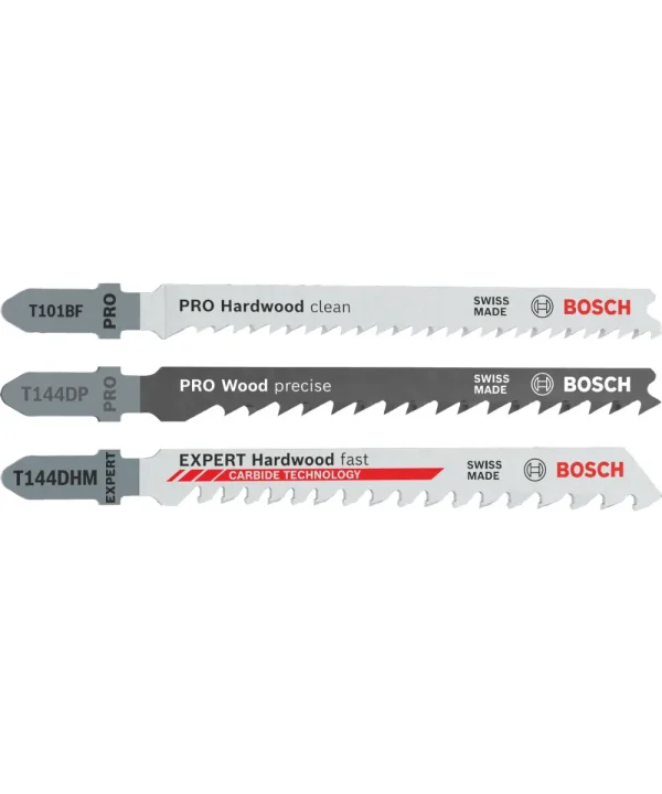 Bosch PRO listovi za ubodnu pilu za drvo, set T101BF, T144DP, T144DHM.