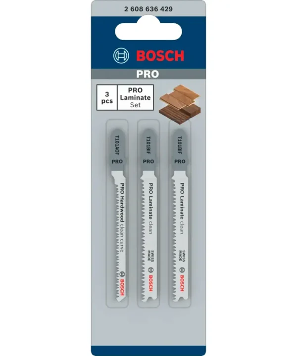 Bosch PRO 3-dijelni set listova za ubodnu pilu za laminat T101BIF i T101AOF.