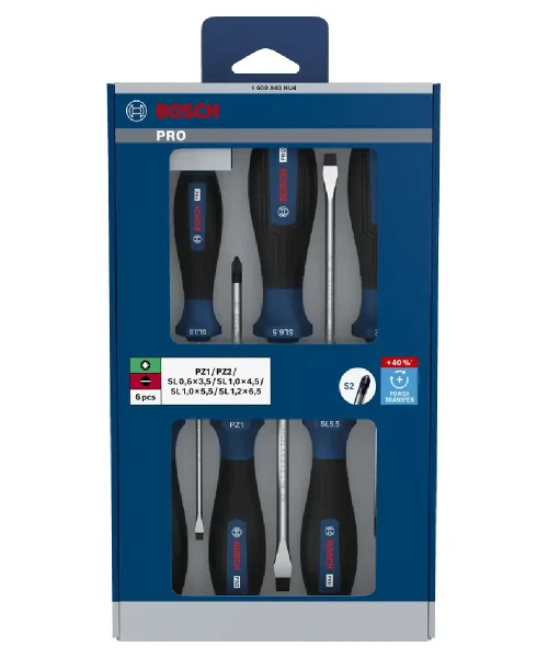 BOSCH PRO 6-dijelni set odvijača PZ i SL