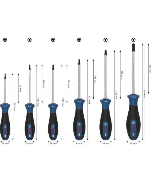 BOSCH PRO 6-dijelni set odvijača sigurnosni TX10-TX40