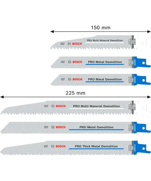 BOSCH 6-dijelni set listova za sabljastu pilu za rušenje PRO Demolition