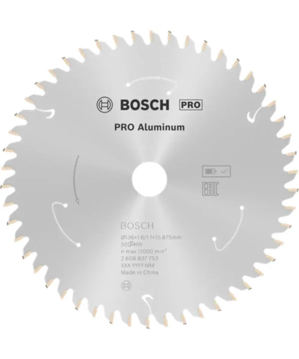 Bosch PRO aluminijska kružna pila s oštricama za rezanje drva i metala.