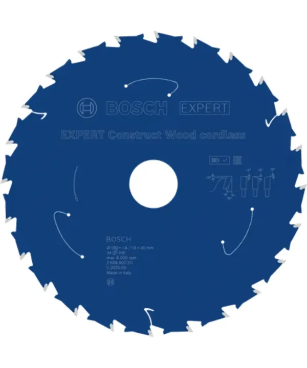 Rezervni disk za stolnu kružnu pilu BOSCH EXPERT Aluminium 250-254 mm, 24 zuba.