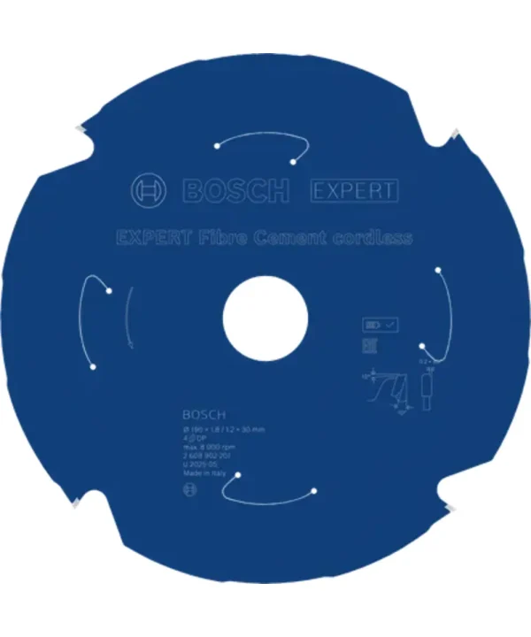 Kružna pila Bosch EXPERT za vlaknocementne ploče, 160-190 mm, 4 zuba.