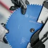 BOSCH list za nagibnu pilu za suho rezanje čelika EXPERT Steel 254-355 mm Kružna pila Bosch EXPERT Steel za rezanje čelika, plava boja, s oznakama i zubima.