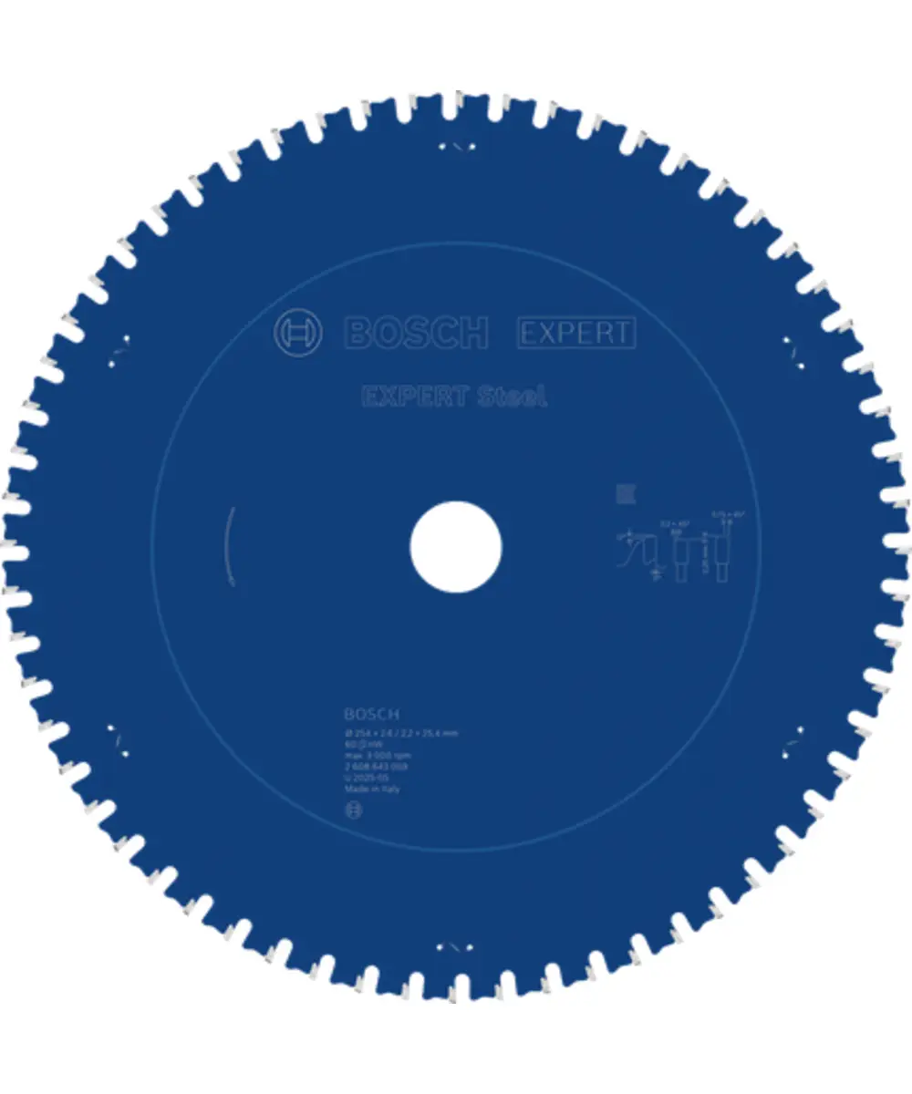BOSCH list za nagibnu pilu za suho rezanje čelika EXPERT Steel 254-355 mm Bosch Expert Steel pilu za suho rezanje čelika 254-355 mm s 90 zuba.