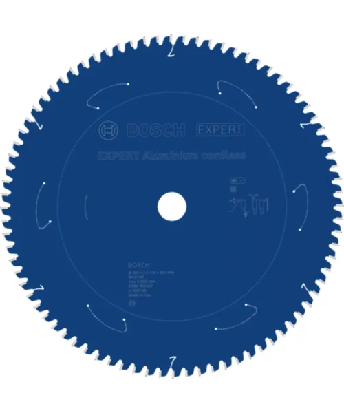 Bosch EXPERT aluminijska lista za potezno-nagibnu pilu, 250x30mm, 78 zuba, prikazana na slici.