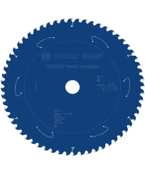 Bosch Expert drvena pila za potezno-nagibnu pilu s 96 zuba, 216-305 mm, za precizno rezanje drva.
