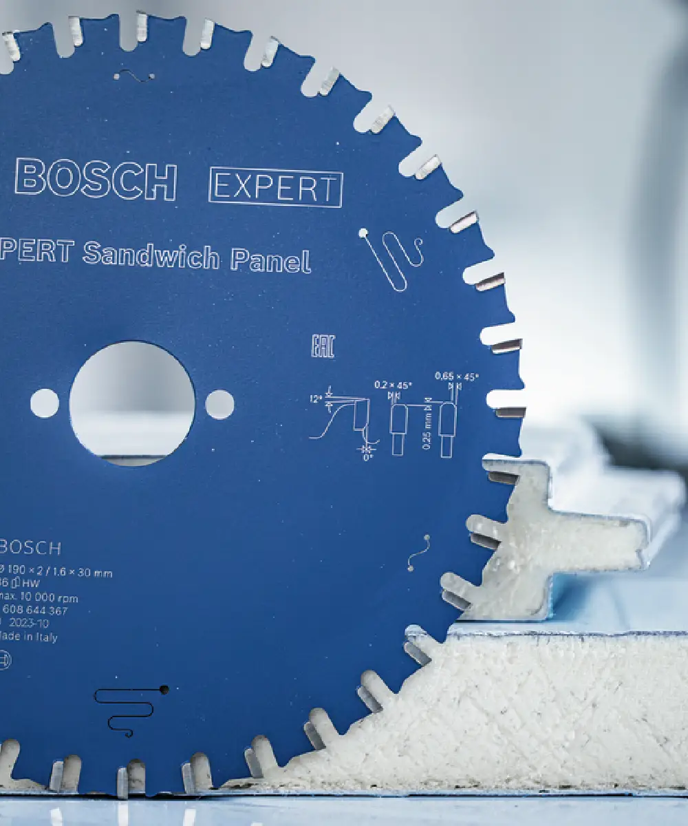Bosch Expert sendvič panel kružna pila za precizno rezanje sendvič panela.
