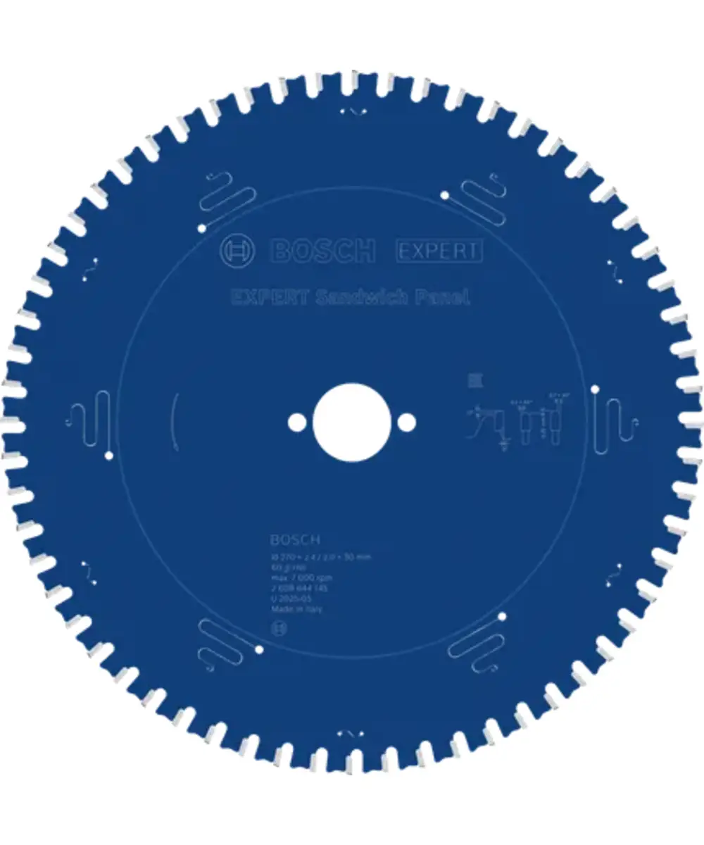 BOSCH list za ručnu kružnu pilu za sendvič panele EXPERT Sandwich Panel 160-450 mm Bosch Expert kružna pila za sendvič panele, 160-450 mm, 54 zuba, plava boja.