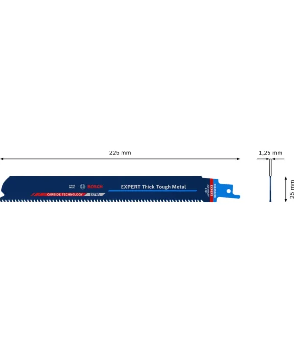 Ručna pila za rezanje metala Bosch Expert Thick Tough Metal s dužinom od 225 mm.