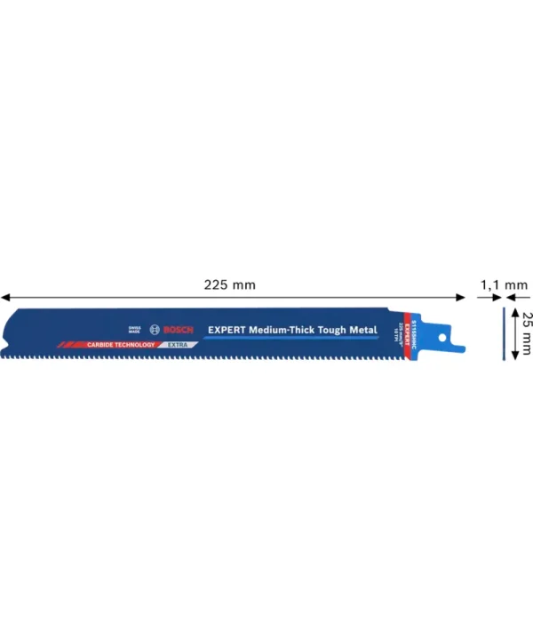 Bosch Expert srednothalni kružni alat za metal s dimenzijama 225 mm.