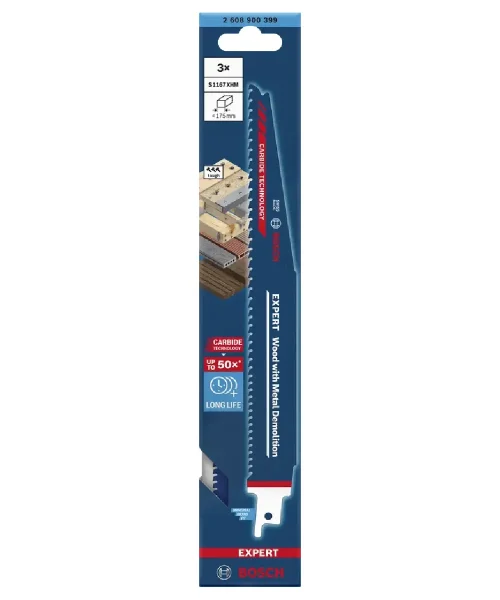 BOSCH list za sabljastu pilu EXPERT S1167XHM Wood with Metal Demolition 225 mm, 3 kom