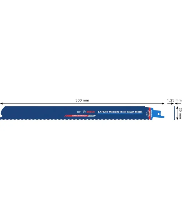 BOSCH EXPERT S1255HHC pilu za sabljastu pilu, 300 mm, za tvrdo metal.
