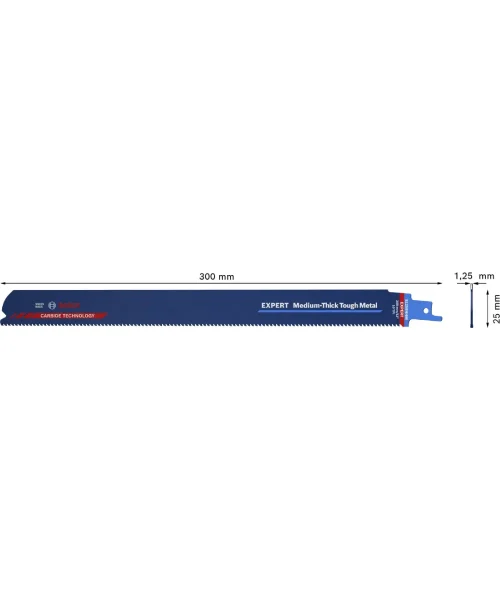 BOSCH list za sabljastu pilu EXPERT S1255HHM Medium-Thick Tough Metal 300 mm