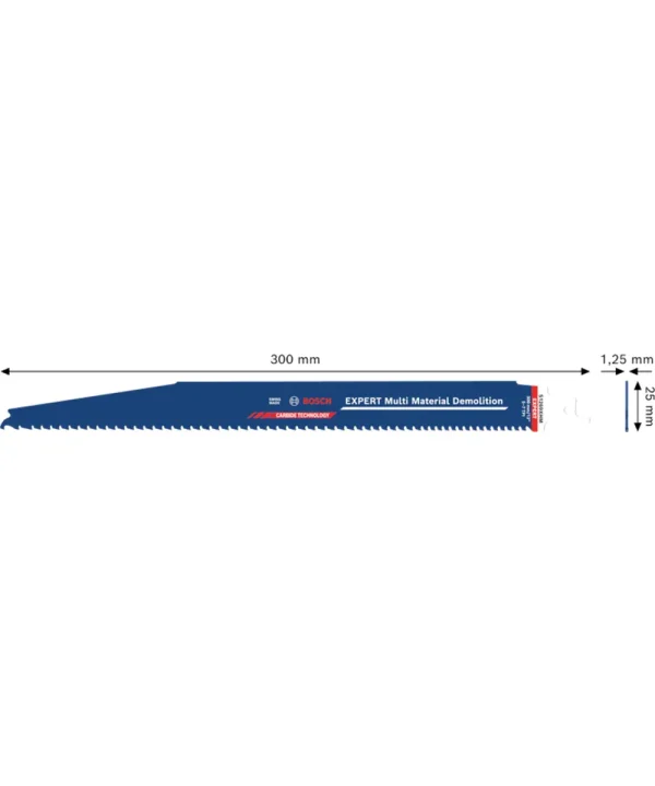 Bosch Expert Multi Material Demolition Saw s dužinom od 300 mm i debljinom od 1,25 mm.