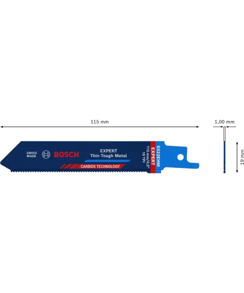 BOSCH list za sabljastu pilu EXPERT S522EHM Thin Tough Metal 115 mm