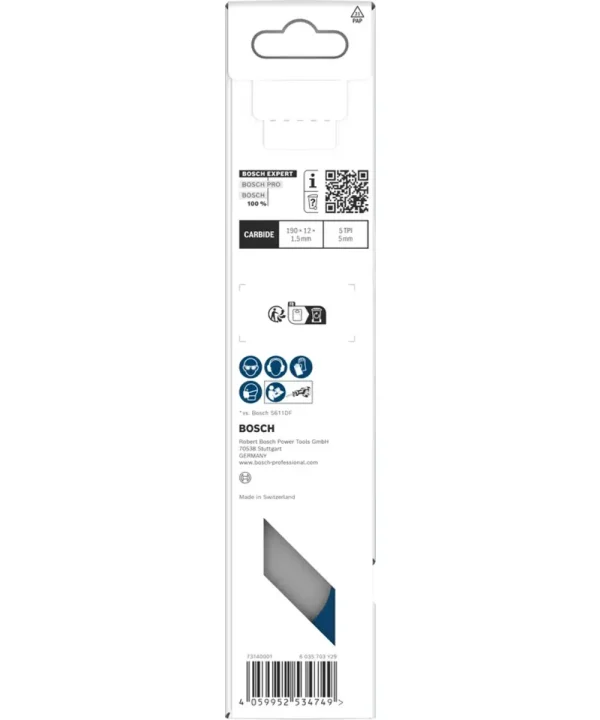 Bosch Expert sabljasta pila EXPERT S715LHM 190 mm karbide, ambalaža na pakiranju.