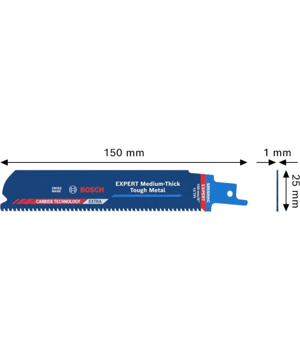 BOSCH pilica za sabljastu pilu EXPERT S955HHC, 150 mm, za tvrdo metal.