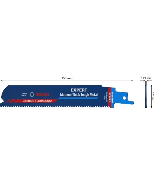 BOSCH list za sabljastu pilu EXPERT S955HHM Medium-Thick Tough Metal 150 mm