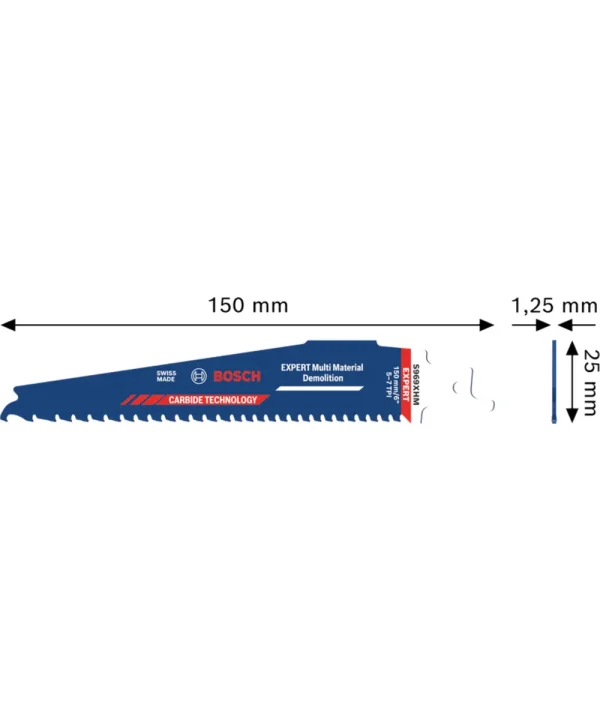 Bosch pilana za električne alatke, 150 mm, za rezanje drva i metala.