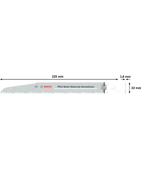 Bosch PRO Multi Material Demolition daska nož s opisom, 225 mm.