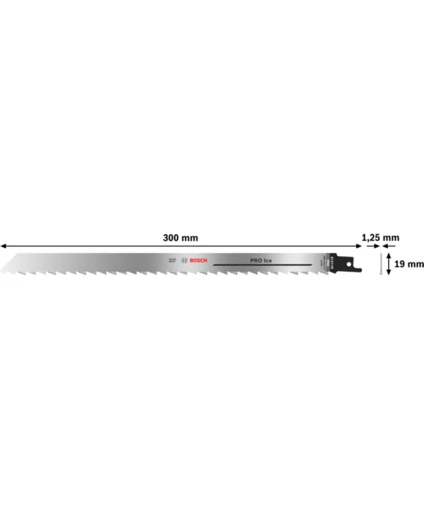 Bosch PRO Ice sablja pila 300 mm za led, rezanje i alatni dodatak.