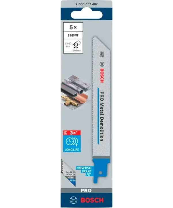 Bosch Pro Metal Demolition jačina metalna pila zamjena od 5 komada S925VF.